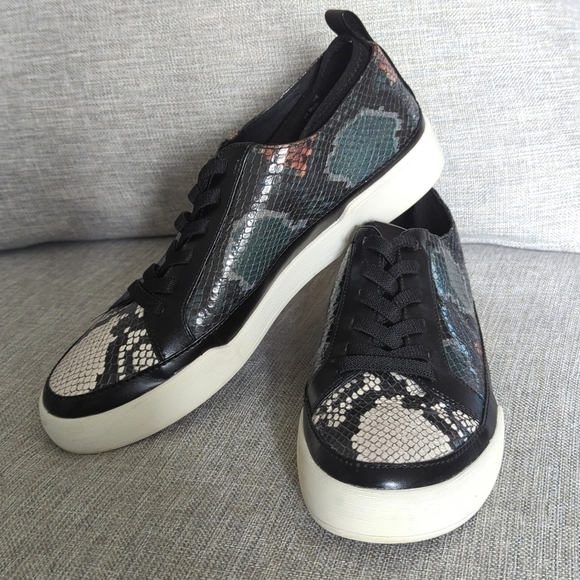 27 Edit Naturalizer Valarie Leather Snake Print Sneaker Shoes Women's Size 6.5M - Picture 14 of 16